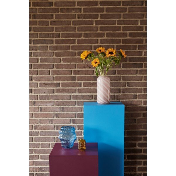 Vaso in vetro azzurro realizzato a mano (altezza 18 cm) Aurora - Hübsch-image-2