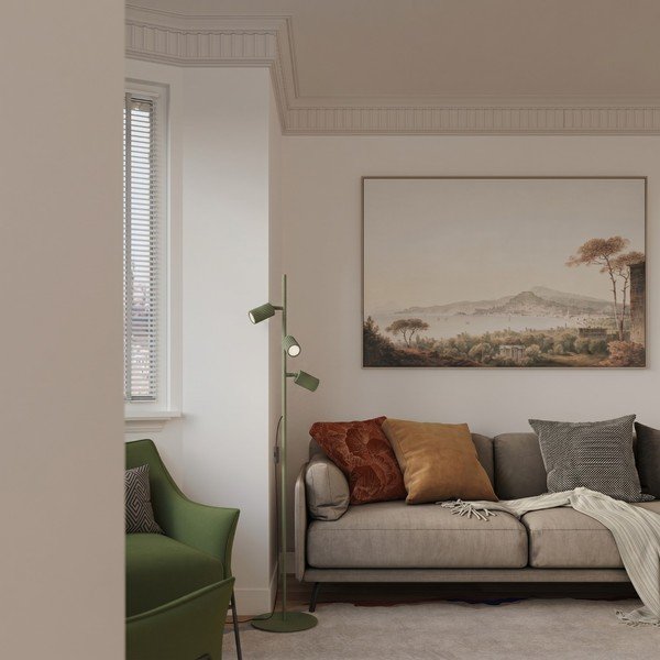 Lampada da terra verde in alluminio con struttura flessibile (altezza totale 155 cm) Gleam – Sollux-image-3