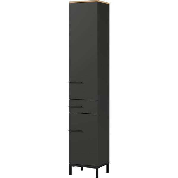 Mobile bagno alto grigio scuro in rovere 34x34 cm Yonkers - Germania-image-2