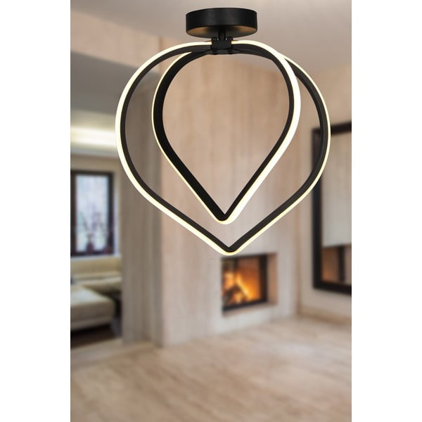 Plafoniera LED nera in metallo Pars – Squid Lighting-image-1