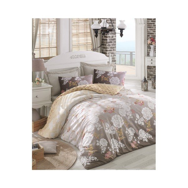 Set di biancheria da letto e lenzuola in cotone per letto matrimoniale Bradley, 200 x 220 cm - Mijolnir