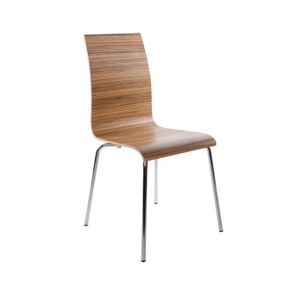 Sedia da pranzo con seduta in legno chiaro Classic Zebrano - Kokoon