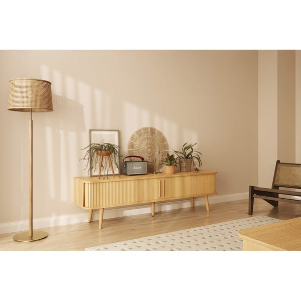 Mobile TV di colore naturale con effetto rovere 178x50x40 cm Rove – Woodman-image-1