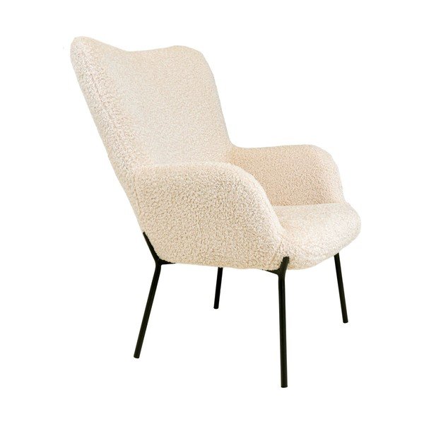 Poltrona color crema con rivestimento in pelliccia sintetica Glasgow – Bonami Essentials-image-3