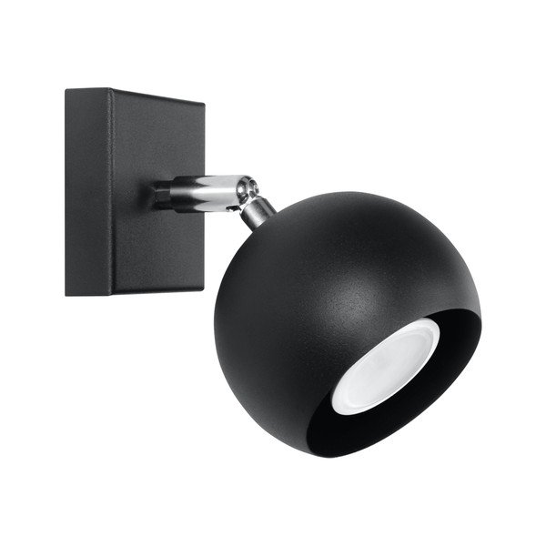 Černé nástěnné svítidlo Sollux Ollo