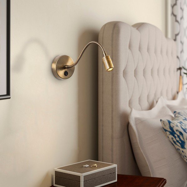 Lampada da parete dorata Reading – Opviq lights-image-1