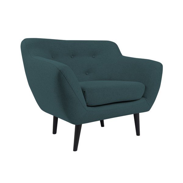Poltrona blu scuro con gambe marroni Piemonte - Mazzini Sofas-image-3