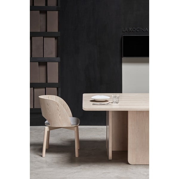 Tavolo da pranzo con impiallacciatura di frassino , 137 x 137 cm Arq - Teulat-image-1