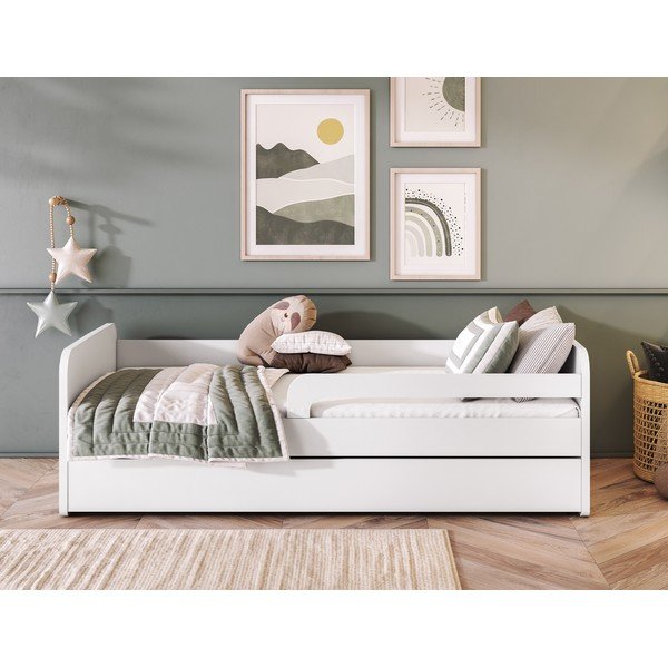 Letto da bambini bianco con materasso e rete inclusi 80x160 cm Duuli – ELTAP-image-4