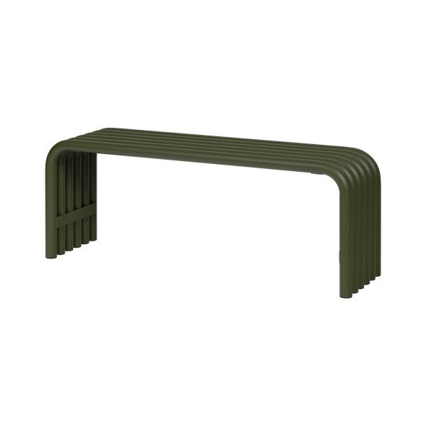 Panca da giardino verde in metallo Nokk – noo.ma