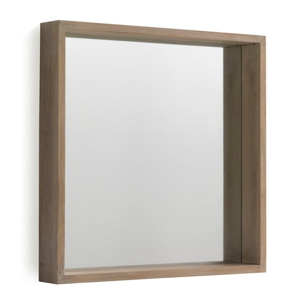 Specchio da parete in legno di paulownia Pure, 60 x 60 cm - Geese