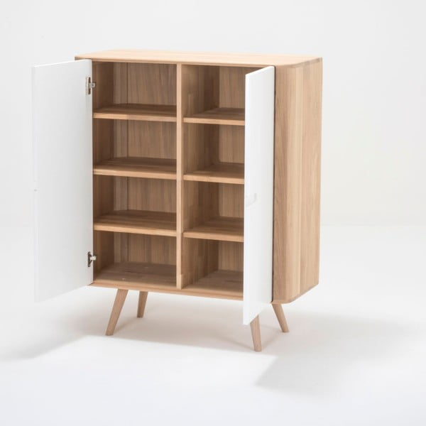 Armadio in legno di quercia, 90 x 110 cm Ena - Gazzda-image-1