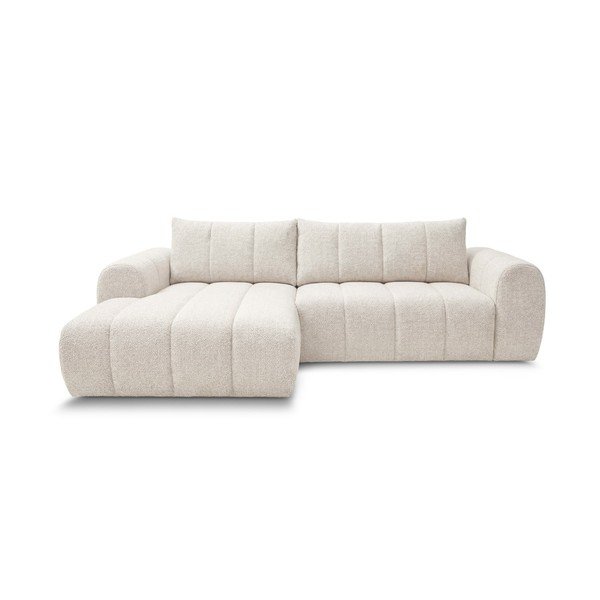 Divano angolare beige (con penisola a sinistra/con chaise lounge) Nesty – Bobochic Paris