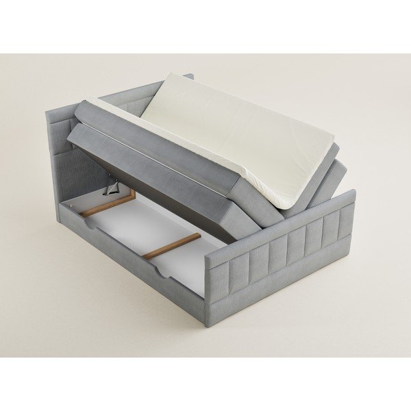 Letto boxspring grigio con contenitore 180x200 cm Caya – Maison de Rêve-image-3