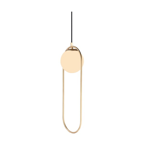 Lampadario color oro con paralume in vetro ø 20 cm Arch - Squid Lighting-image-3