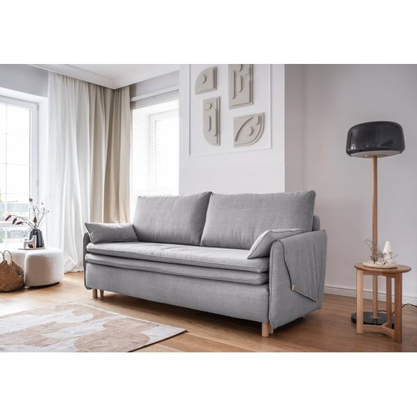 Divano letto grigio chiaro 207 cm Simon - Miuform-image-3