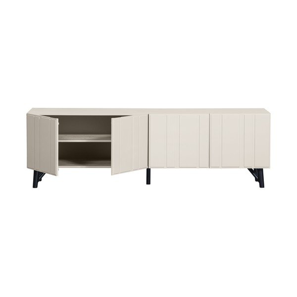 Tavolo TV crema in legno di pino 181x56 cm Miller - WOOOD-image-3