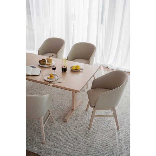 Set di sedie da pranzo beige in imbottito 2 pz Windham – Rowico-image-2