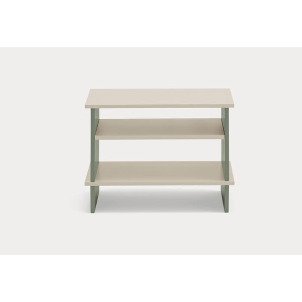 Comodino verde/color crema con ripiani Inari – Teulat-image-2