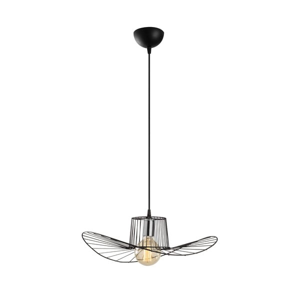 Lampadario nero con paralume in metallo ø 50 cm Tel – Opviq lights-image-2