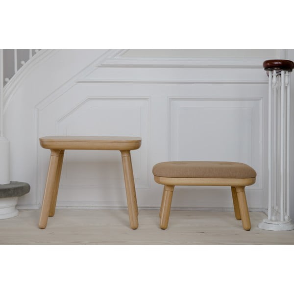 Sgabello di colore naturale/marrone chiaro Paff Low – UMAGE-image-3