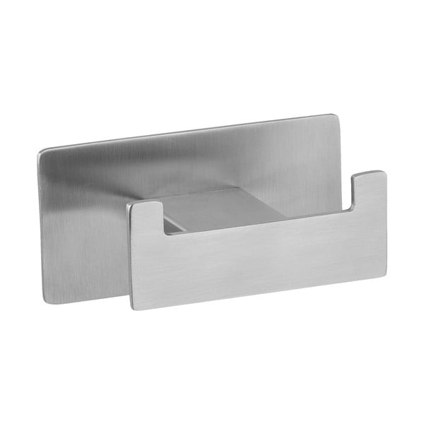 Gancio senza foratura color argento opaco in acciaio inox Genova – Wenko