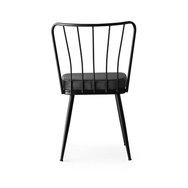 Set di 2 sedie da pranzo in metallo antracite Yildiz - Kalune Design-image-2