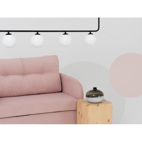 Lampada a sospensione nera con paralume in vetro 142x142 cm Catkin - CustomForm-image-2