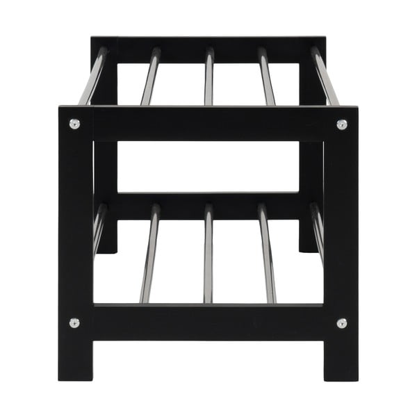 Scarpiera nera in legno di pioppo Padova - House Nordic-image-3