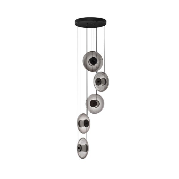 Lampadario LED nero opaco in vetro con intensità regolabile ø 40 cm Ballet – Nova Luce