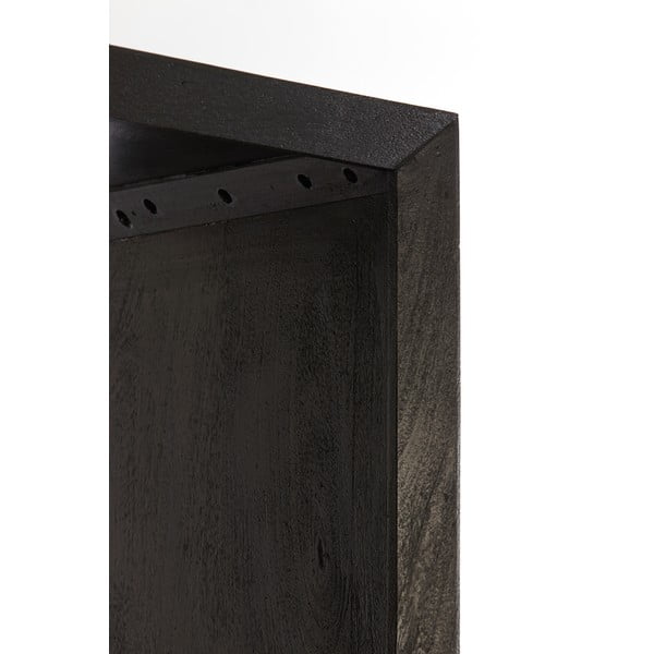 Libreria in legno massiccio nero 95x190 cm Sondrio - Light & Living-image-3