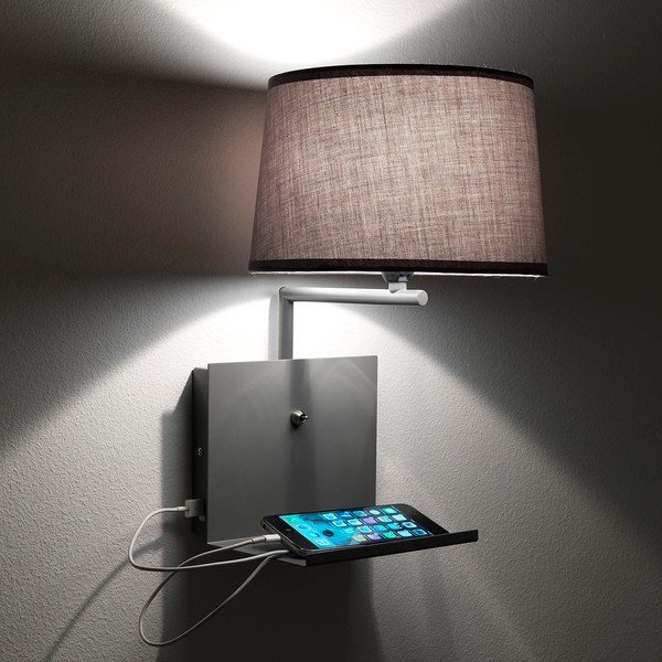 Lampada da parete grigia Nio - Tomasucci-image-1