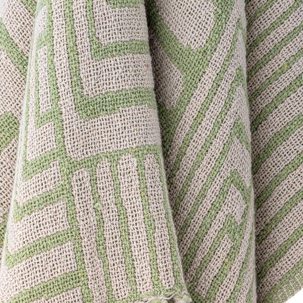 Coperta verde in misto cotone 130x155 cm Velva – Bloomingville-image-2