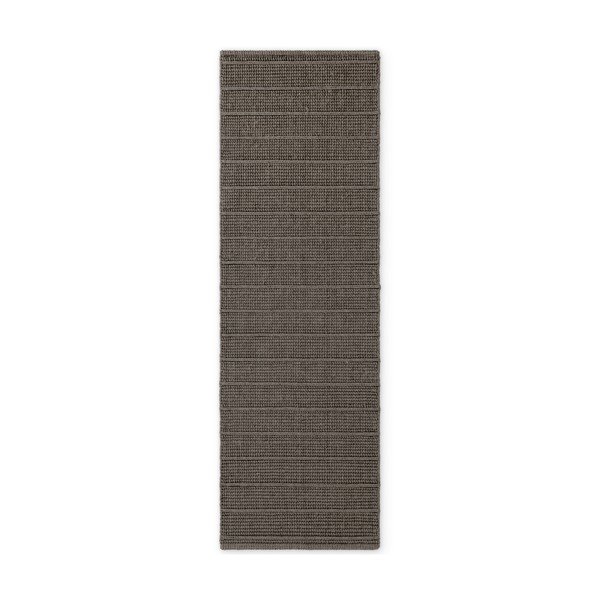 Passatoia grigio scuro/marrone scuro in lana tessuta a mano 80x250 cm Camden Parker – Ted Baker-image-4