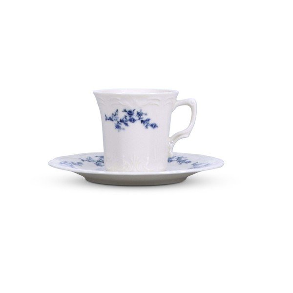 Piattino bianco/blu in porcellana ø 16,5 cm Retro – BonBistro-image-3