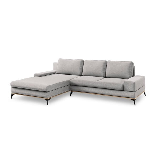 Divano letto angolare grigio chiaro, angolo sinistro Planet - Windsor & Co Sofas-image-2