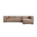 Divano angolare in pelle marrone chiaro (angolo destro) Madame - Windsor & Co Sofas