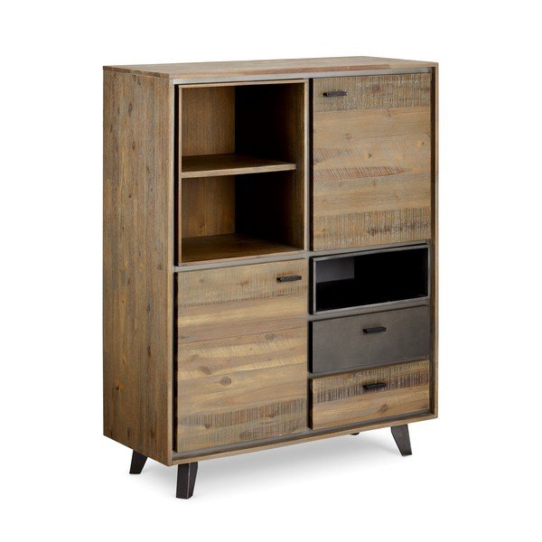 Cassettiera alta in legno di acacia Malaga Duo - Furnhouse