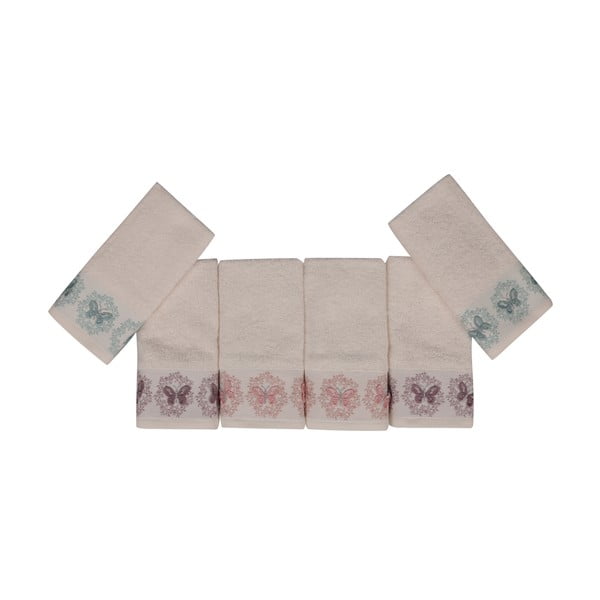 Set di 6 asciugamani Farfalle - Soft Kiss-image-3