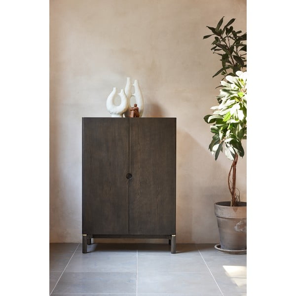 Armadio marrone scuro effetto rovere 90x130 cm Arun - Unique Furniture-image-2