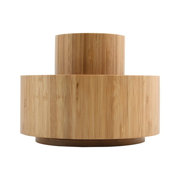 Organizer da bagno di colore naturale in bambù per cosmetici/girevole Isalys – MSV-image-3