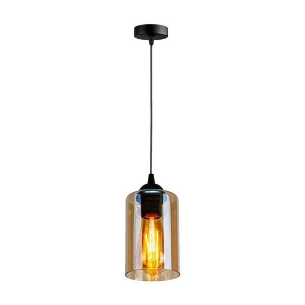 Lampada a sospensione nera con paralume in vetro ø 10 cm Bistro - Candellux Lighting-image-2