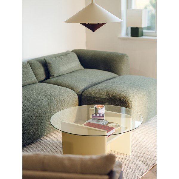 Tavolino da salotto rotondo giallo chiaro ø 85 cm Tovo – noo.ma-image-2