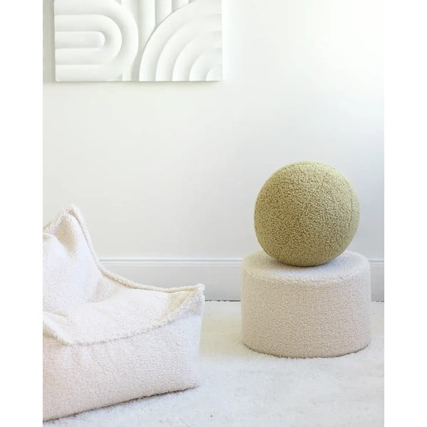 Cuscino per divano da bambini verde con rivestimento in bouclé Ball – Wigiwama-image-1