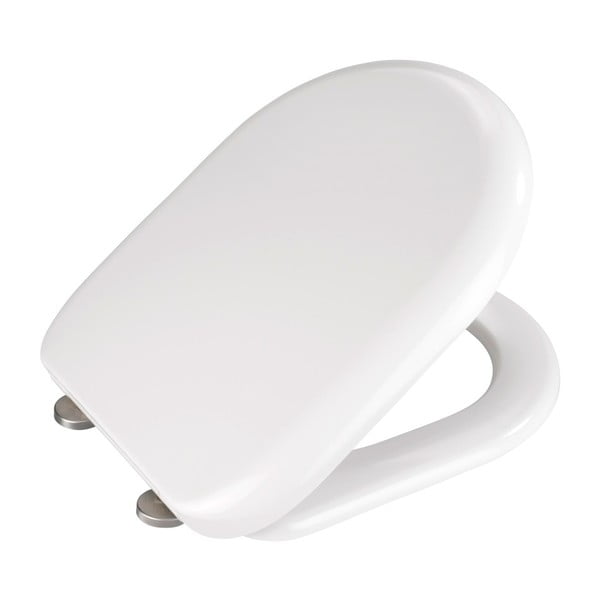 Sedile per wc bianco con chiusura facilitata , 44 x 37 cm Santana - Wenko-image-1
