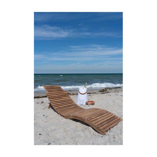 Lettino da giardino in legno di teak Arrieta - House Nordic-image-1