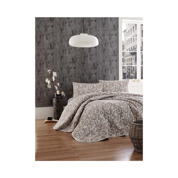 Set di copriletto e federa beige Eponj Home, 160 x 220 cm Merle - Mijolnir