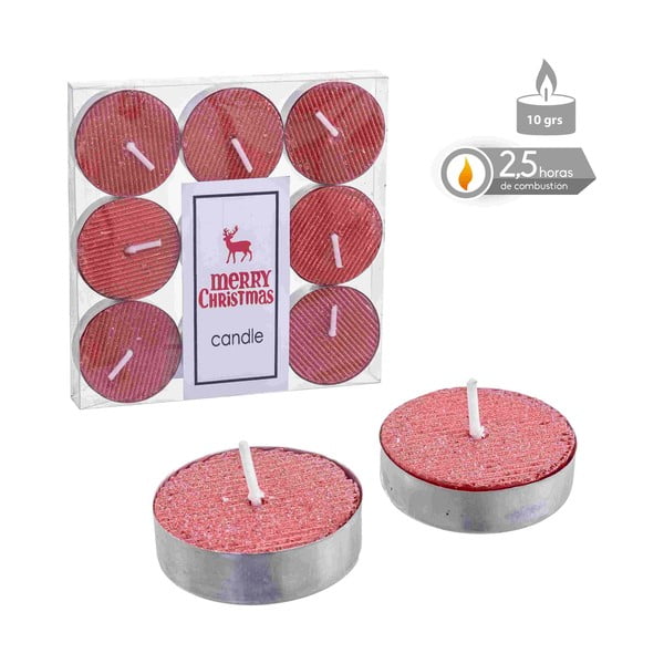 Candele in set per tè 9 pz tempo di combustione 2,5 h – Casa Selección-image-1