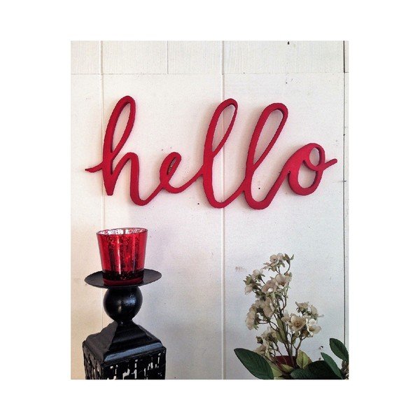 Decorazione murale rossa Ciao Hello Red - La Moneta