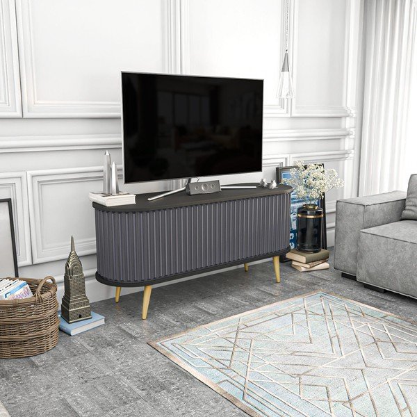 Mobile TV antracite 140x64 cm Stor - Kalune Design-image-1
